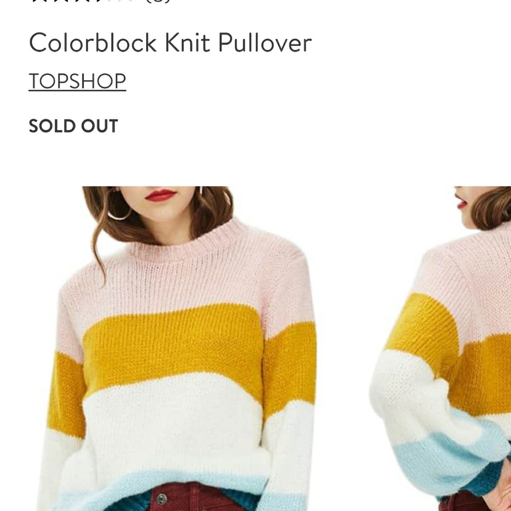 ISO Top shop color block sweater
